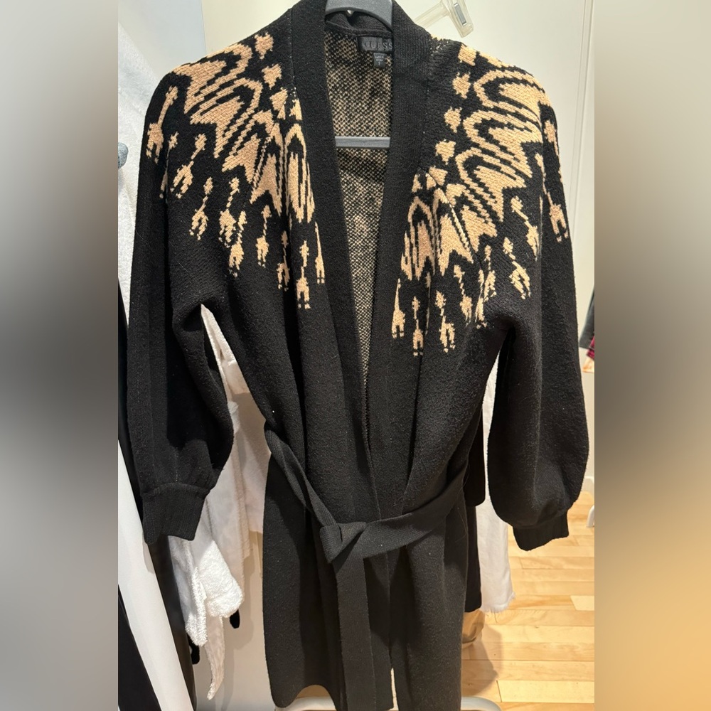 Guess tie cardigan sweater